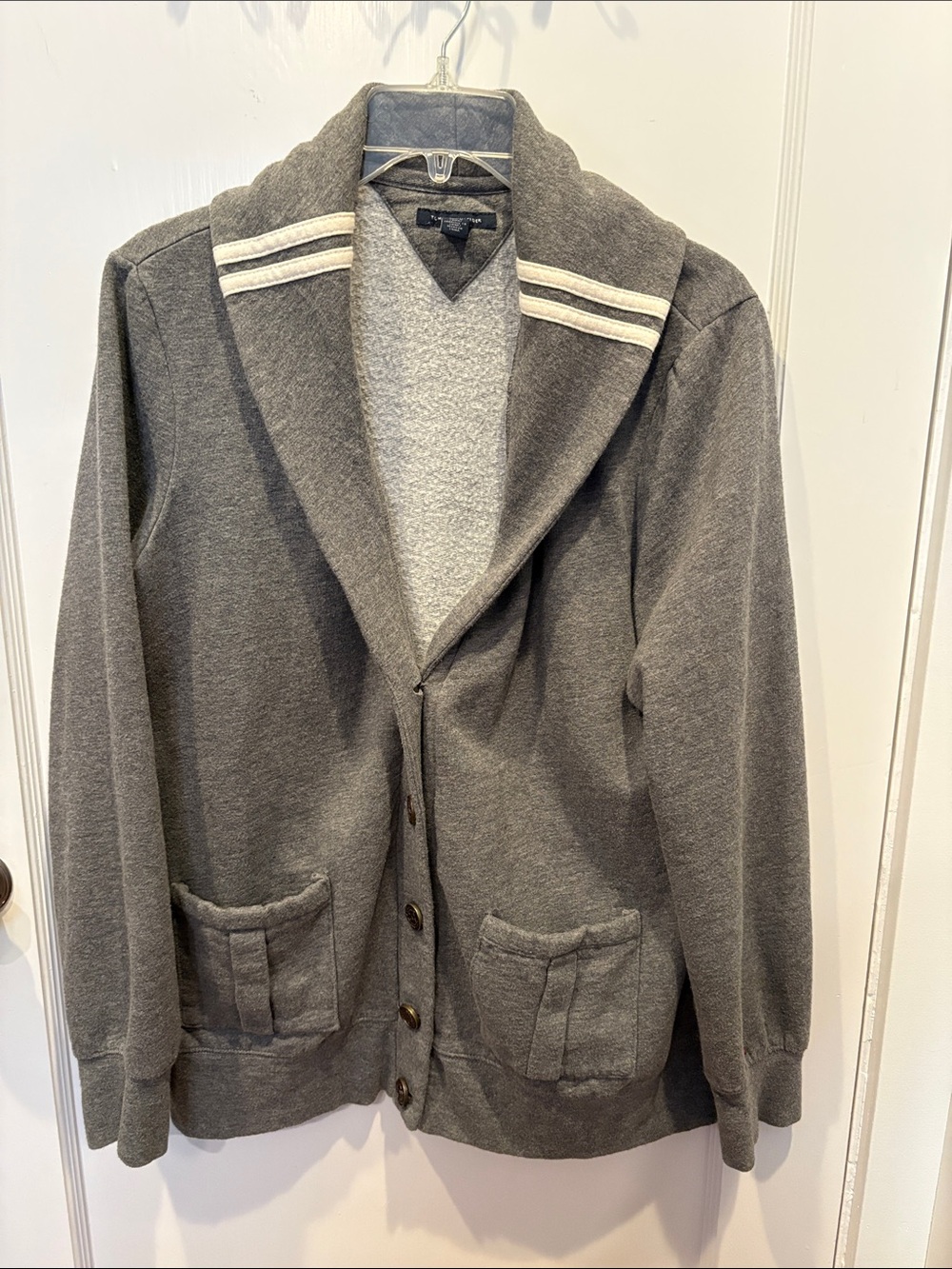 Tommy Hilfiger Women's Shawl Collar Hoodie Cardigan with Stripe Detail BN534